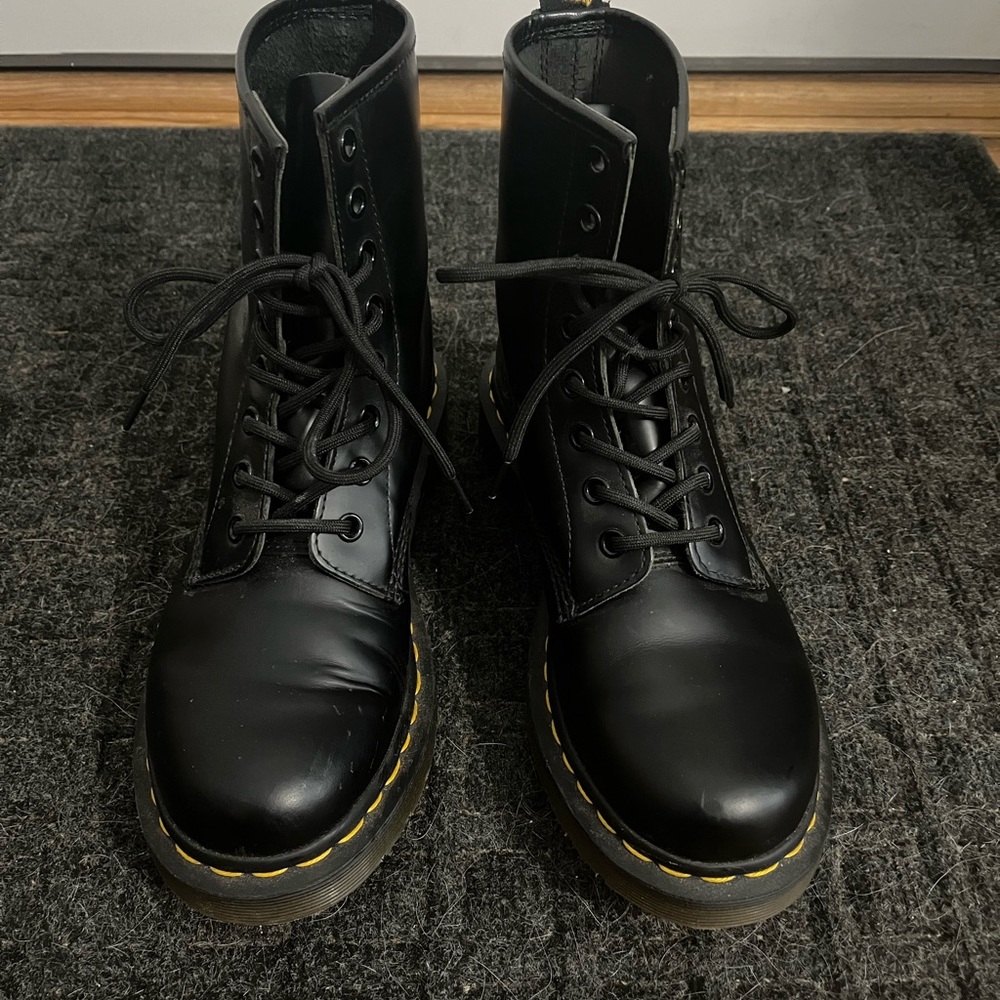 Dr Martens lace up combat boots